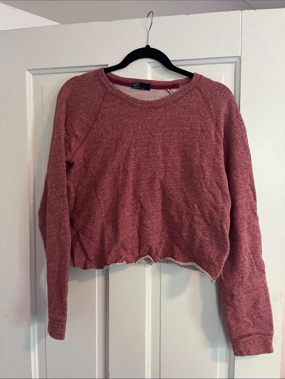 Women's Cozy Crewneck Sweatshirt - Dusty Rose crop fit